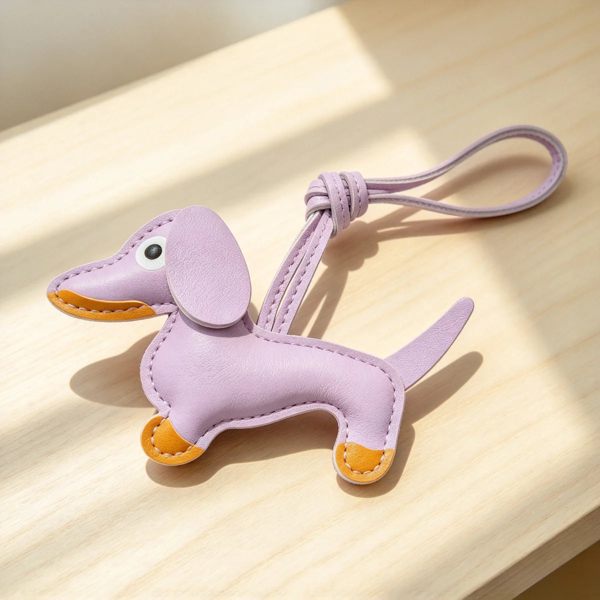 Dackel-Schlüsselanhänger aus PU-Leder, Welpen-Anhänger, Taschen-Charm für Damen, Rucksack, Handtasche, Autoschlüsselring, süßes koreanisches Valentinstagsgeschenk – Detail 11