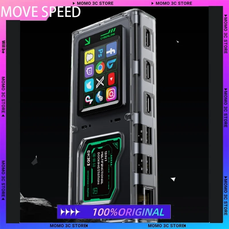 

Move Speed 13in1 Docking Station Hdmi Screen Mirroring 3.5mm Audio Interface Three Screen Expansion Type-C Interface Converter