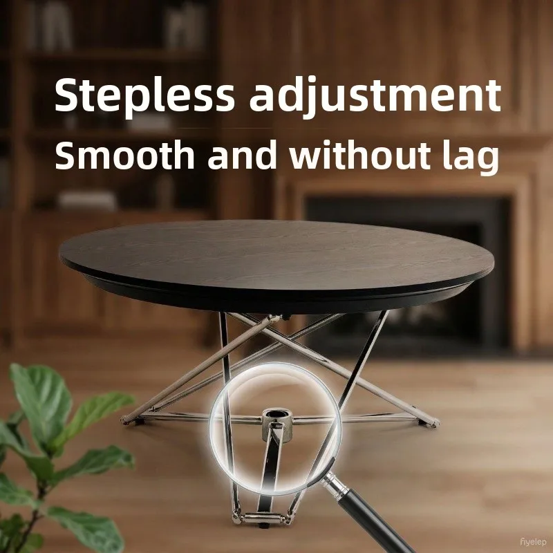 Bauhaus spring folding dining table, lifting dining table, multi-functional dining table deformation coffee table dual-purpose