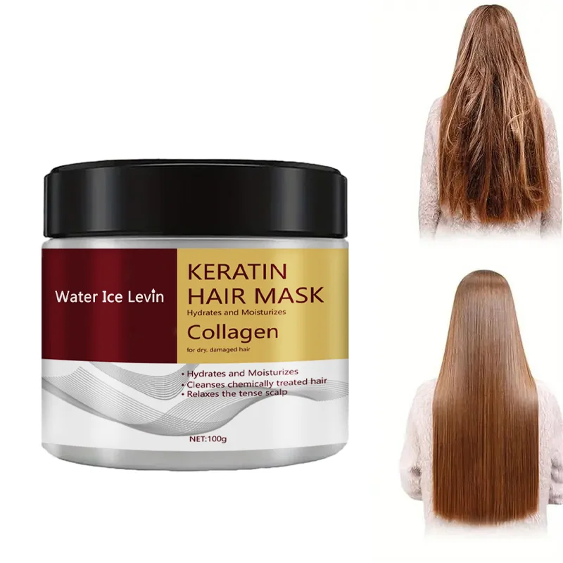 Collagen Keratin Hair Mask Dual Oil Control Moisturizer Conditioner Soft Smooth Frizz Damaged Repair Revitalize Hair Care