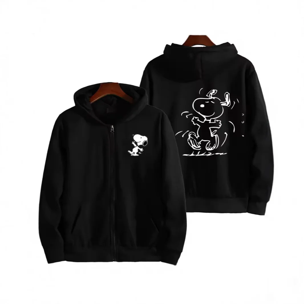 

Новый Снупи мультфильм аниме женская толстовка на молнии куртка весна осень 2025 новая модная мужская толстовка пара одежда оверсайз пальто
