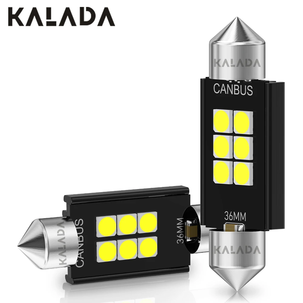 

2x 3030 Chip C5W LED Bulbs Canbus 31MM 36MM 39MM 41MM Festoon Car Interior Dome Reading Light Vehicle Trunk Door Lamp Bulb 6000K