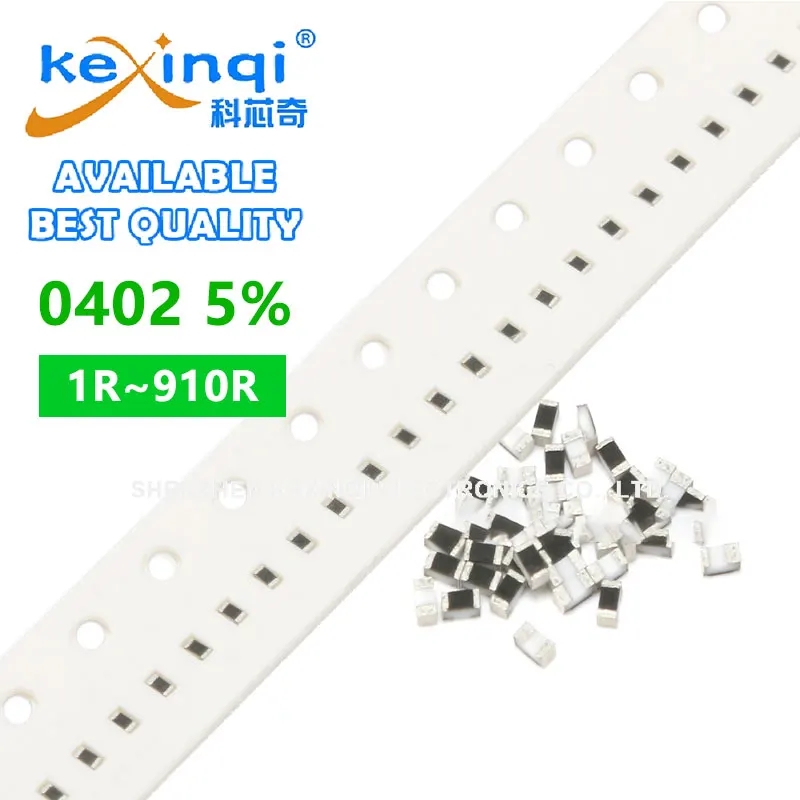 200pcs/lot SMD 0402 Resistor 5% 1/16W resistance 0R Ohm 0.1R-910R 1R 10R 100R 2.2R 4.7R 150R 220R 330R 560R 5.6R 4.7R