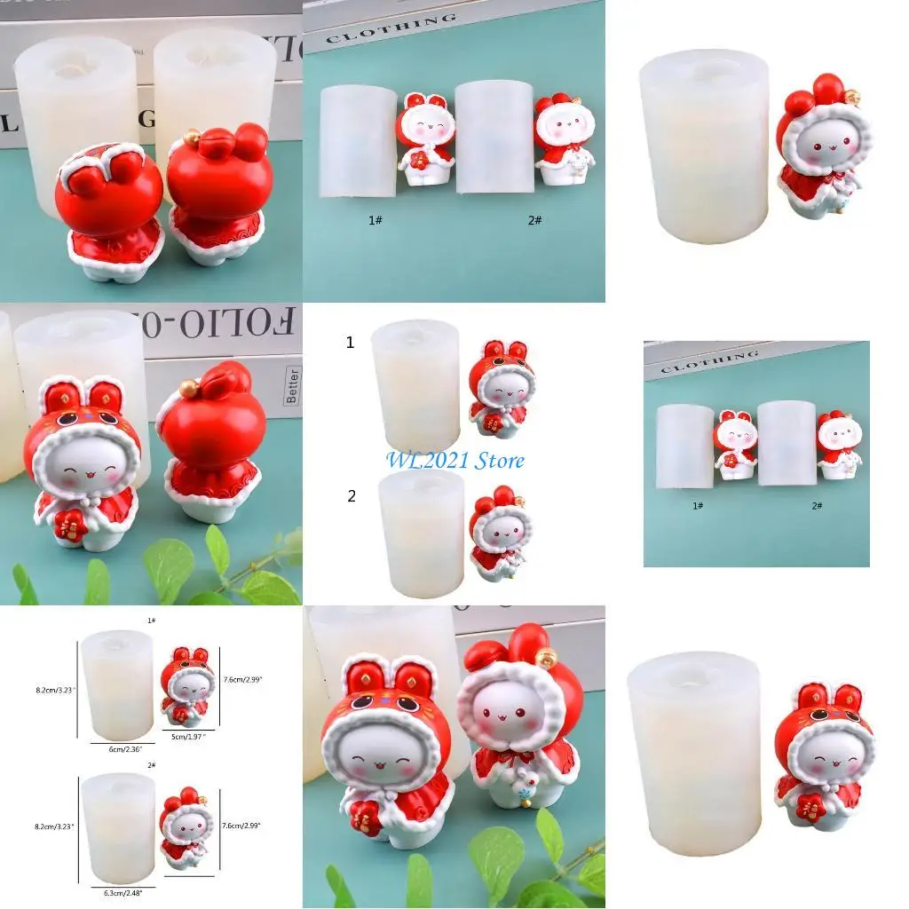 G5GC سيليكون شمعة قوالب الروائح شمعة صنع قالب الأرنب الجبس الجص قالب لصنع الشموع الصابون الديكورات المنزلية #1