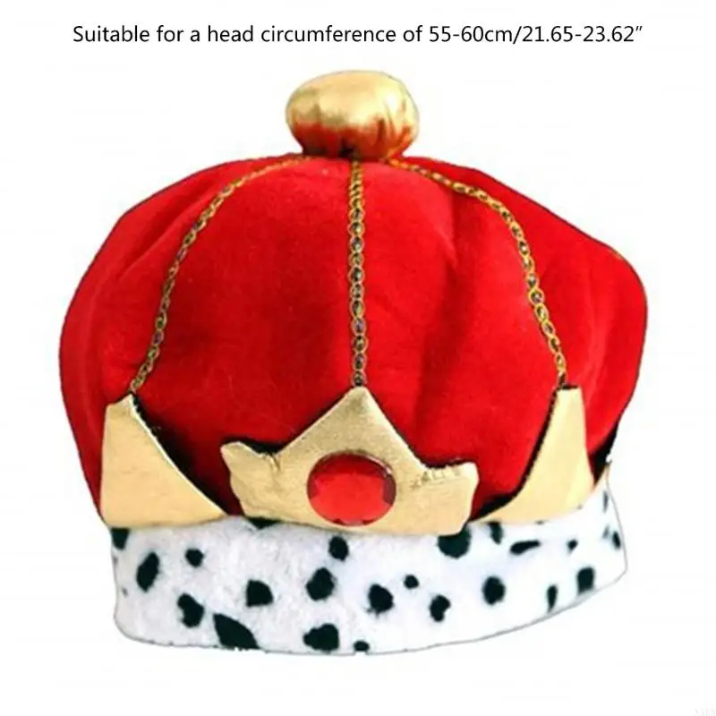 N5KB Children Halloween King Cosplays Party Dress Up King Cape Robe Red Cloak