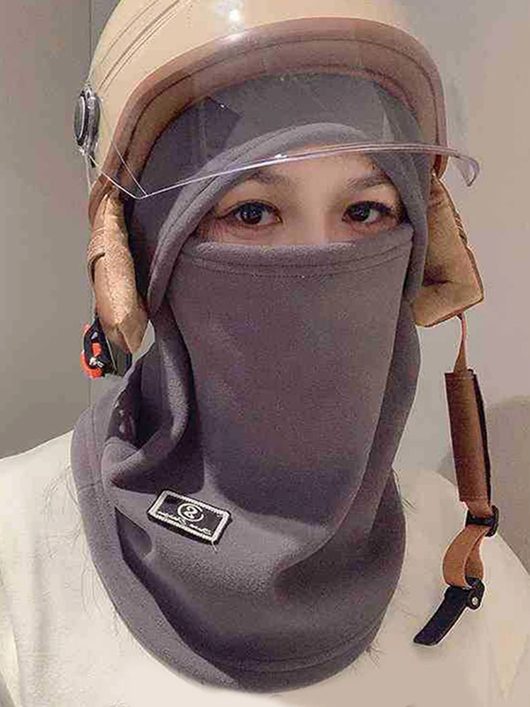 AliExpress Warm Fleece Dustproof Beanie Winter Velvet Wrap Windproof Ear Protection Helmet Hat Face Cover Unisex Outdoor Cycling Skiing