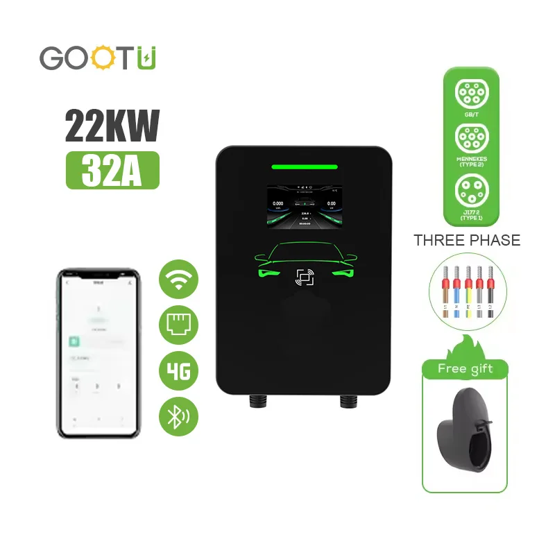 

Electric Car Charging Station RFID 22KW 32A 380V OCPP1.6 AC Ev Charger MID Meter EU Standard For EV Car