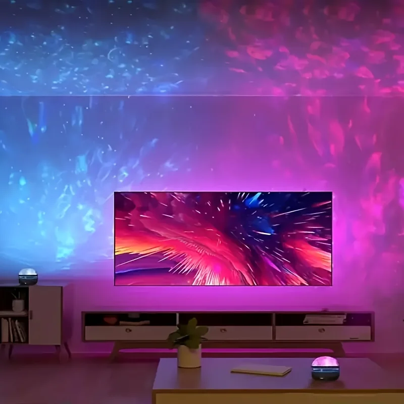 Projektor Gwiazd Galaktyki Światła Disco na Imprezę 7 Kolorów Pilot Zdalnego Sterowania Lampa Projekcyjna Aurora do Sypialni Dekoracja Domu Pokoju Boże Narodzenie — zdjęcie 5