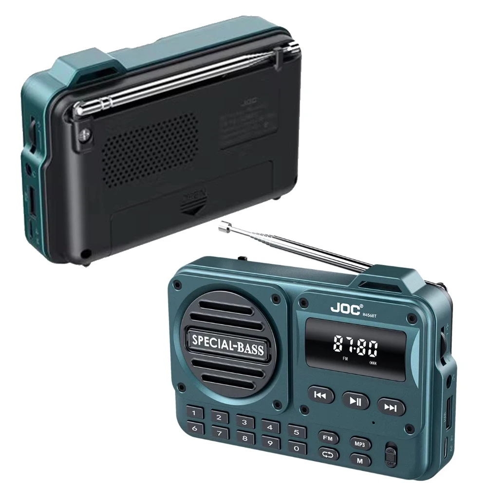 Rechargeable Radio Portable Digital FM Radio With LED Display Built-in Speaker MP3 Bluetooth 5.4 Radio Speaker for Home Travel