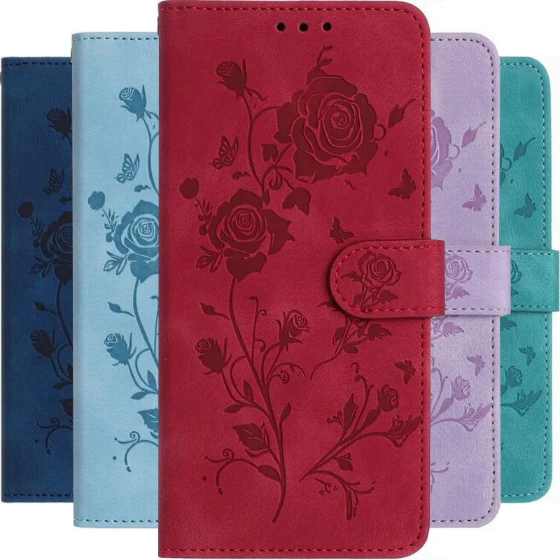 

Beautiful Rose Flower Case For Apple iPhone 6Plus 16 16E 15 14 13 12 Pro Mini 7 8 Plus Max SE 2020 Wallet Phone Protect Cover