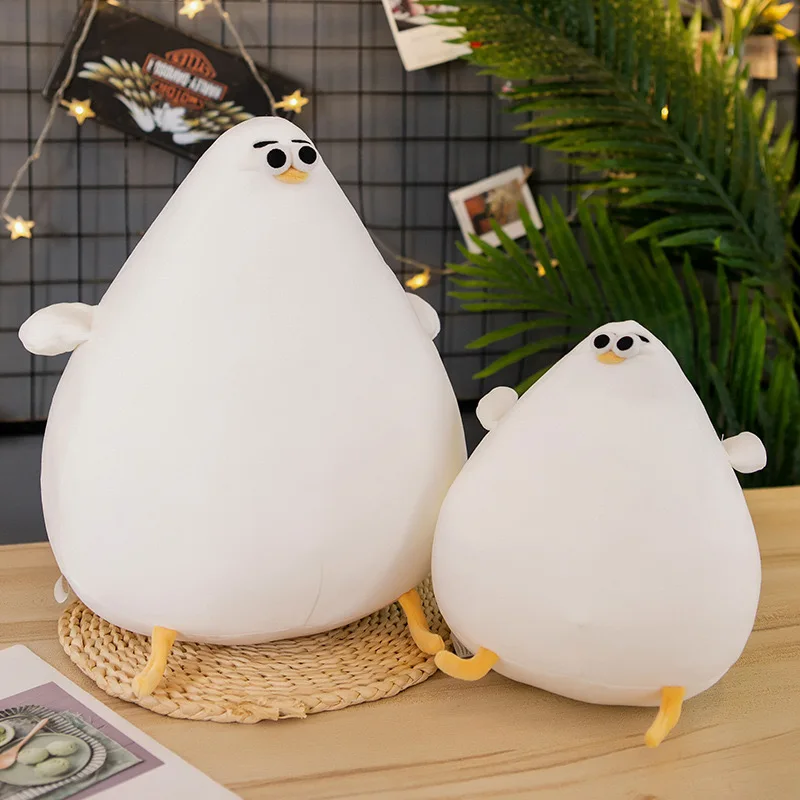 Cute Anime Fat Seagull Penguin Plush Toys Stuffed Animals Chick Big Lazy Sofa Hug Doll Sleepping Pillow for Kids Friends Gift