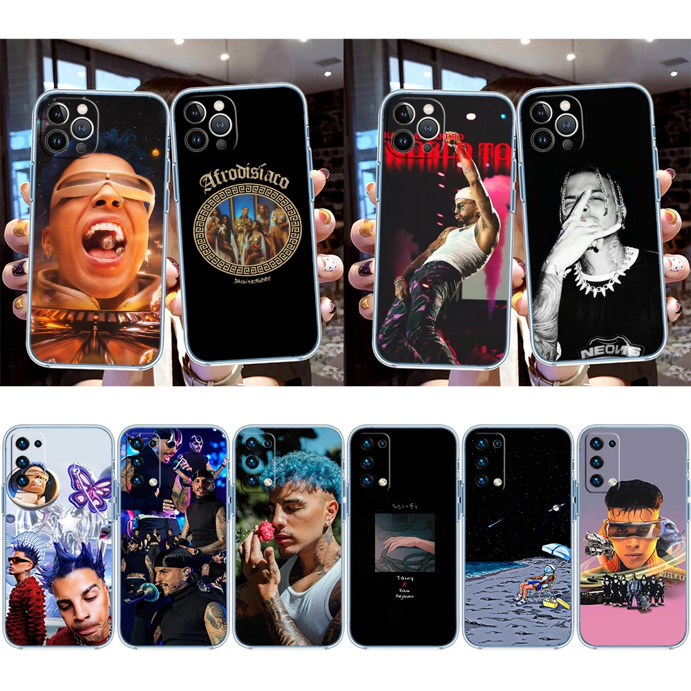 EY30 Rauw Alejandro Transparent Phone Case for Samsung Galaxy A04 A04S A14 A23 A34 A54 M23 M33 M52 M53