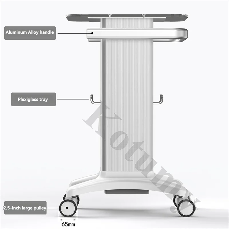 Double Layer Beauty Instrument Trolley Desktop Rolling Trolley Dental Cart Acrylic Small Bubble Medical Cart With Wheel