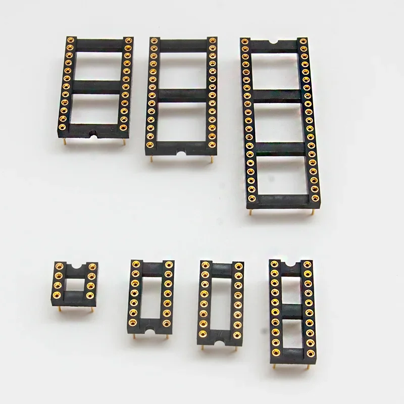 1pcs/5pcs Taiwan Nextron full gold-plated round hole IC holder 8P/14P/16P/20P/24P/28P/40P wide body