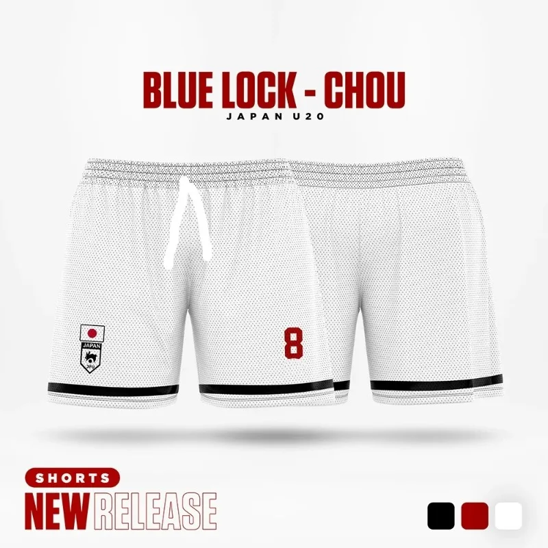 

2025 Summer Blue Lock Japan U20 White Cartoon Anime Jersey Men Shorts Summer New Fashion Women Short Pants Sport Children Bottom