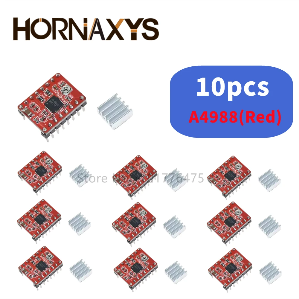 A4988 DRV8825 Stepper Motor Driver With Heat sink 3D Printer Parts StepStick Carrier Reprap RAMPS 1.4 1.5 1.6 MKS GEN V1.4 board