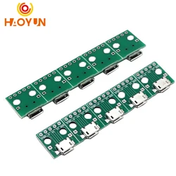 마이크로 USB DIP 어댑터, 5 핀 암 커넥터, B 타입 PCB 컨버터, 브레드보드 스위치 보드, SMT 마더시트, 10-5 개