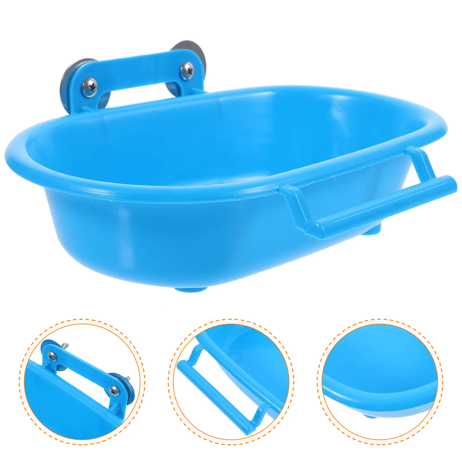 

Bird Bath Shower Bathing Bowl Reusable Bathtub Basin Cage Pet Parrot Pp Parakeet for