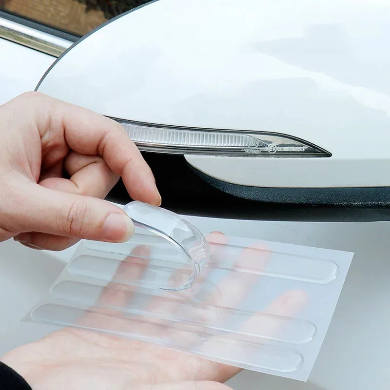 Car Door Edge Transparent Anti Scratch Protection Strips Bumper Scuff Plate BarRearview Mirror Anti-collision Protector Sticker