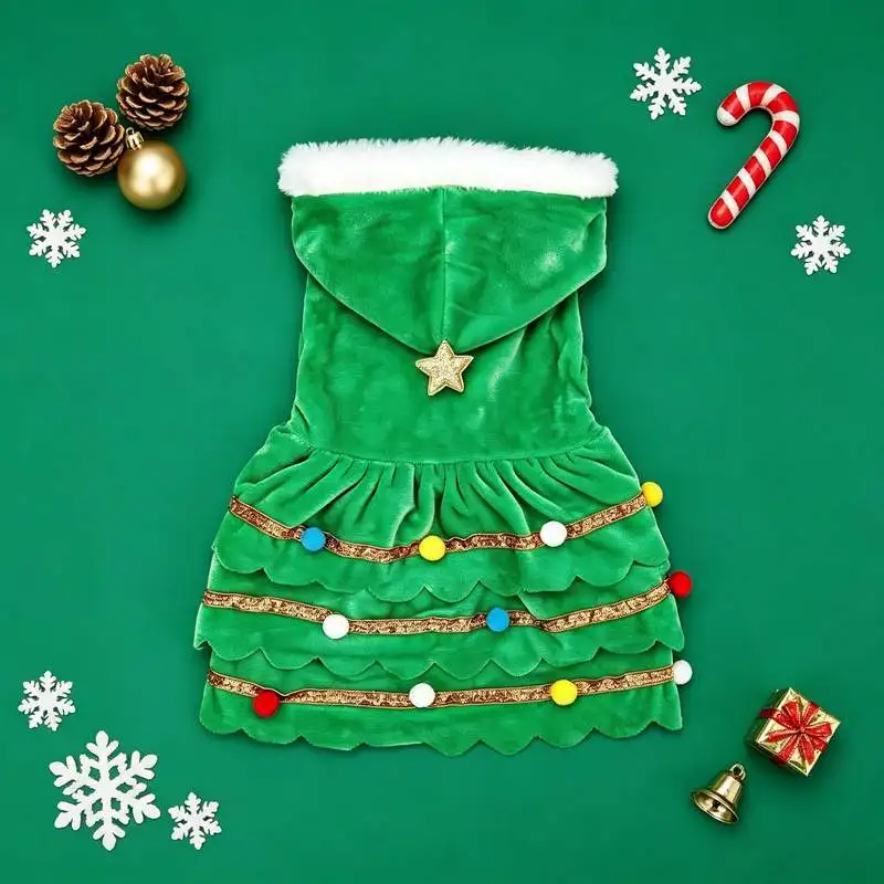 1 Stück grüner Weihnachts-Hut für Haustiere, geeignet für Katzen, Hunde, als Weihnachtsgeschenk-Dekoration und zum passenden Gebrauch. – Detail 3