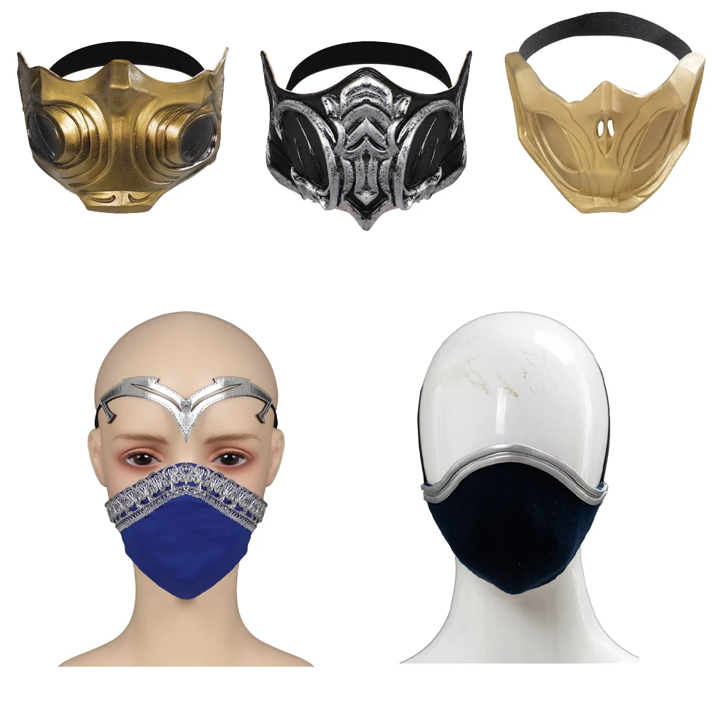 

Kitana Scorpion Mask Game Mortal Cos Kombat Cosplay Latex Masks Men Women Helmet Masquerade Halloween Party Costume Props