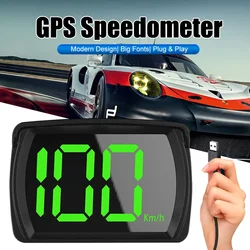 Universal Car HUD Head Up Display GPS Hud Digital Speedometer Big Font Speed Meter KMH for All Car Truck Plug and Play Auto Part
