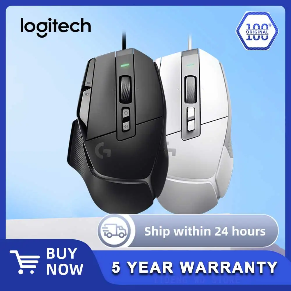 

Logitech G G502 X Wired Gaming Mouse - LIGHTFORCE Hybrid Optical-Mechanical Primary switches, Hero 25K Gaming Sensor