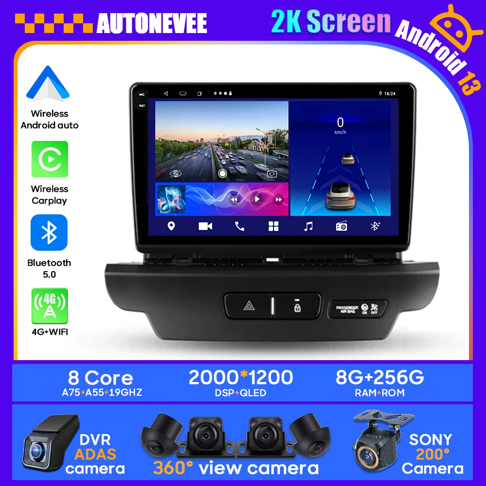 Android 13 For Kia Ceed 3 CD 2018 - 2020 Car Stereo Unit Multimedia Radio Player GPS BT Carplay Android Auto No 2DIN DVD QLED