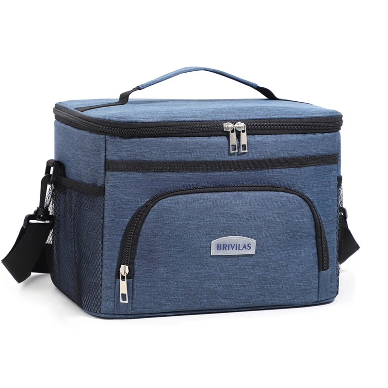 Large Capacity 25L Shoulder Lunch Bag for Men Insulated Cooler Tote with Zip Thermal Food Carrier Bag Keep Cold & Heat Lunch Box