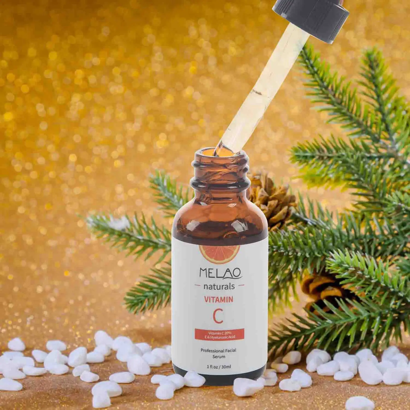 

AA47 MELAO 3X Natural Vitamin C Serum For Face Organic Anti-Aging Topical Facial Serum, 20% Vitamin C + E 30ML