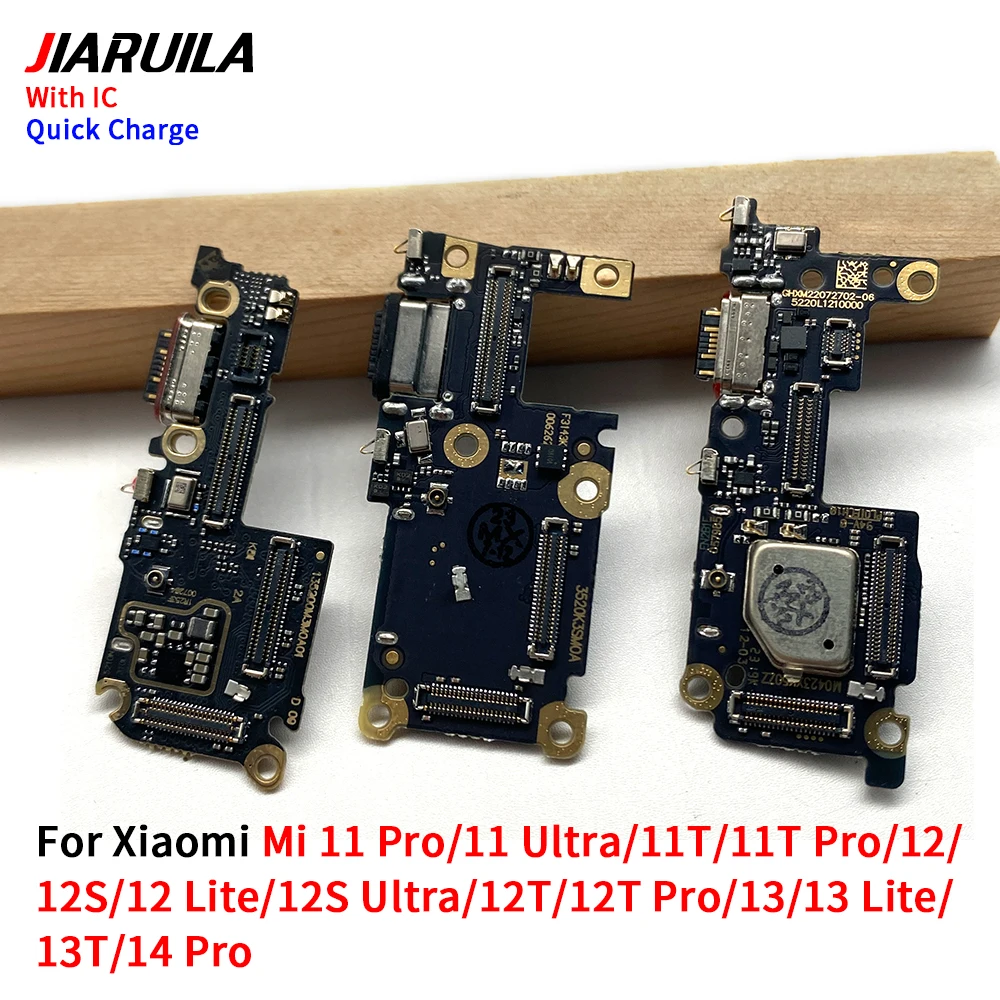 10Pcs，Dock Connector Micro USB Charger Charging Port Flex Cable Microphone Board For Xiaomi 11 Pro 11T 12 12s Lite 12S Ultra 12T