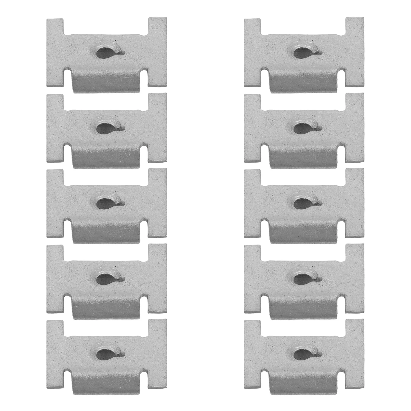

10pcs Bumper Fasteners Clips Metal U-Type Retainer Automotive Body Parts Engine Mudguard Protection Sturdy Steel Base Clip Easy