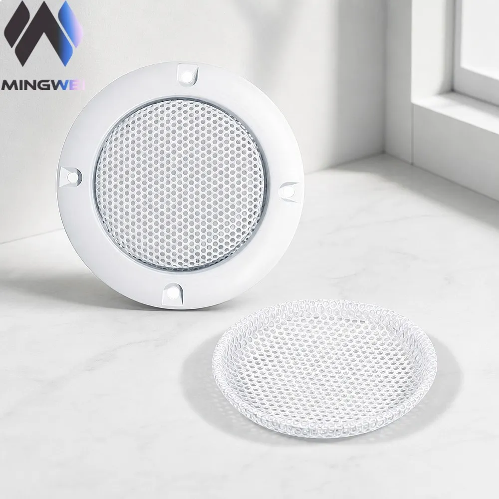 MW Audio 2 szt. Białe metalowe osłony głośnikowe z żelaznego drutu, plastikowa rama obudowy 2/3/4/5/6.5/8/10 cali do samochodu i domu — zdjęcie produktu 2