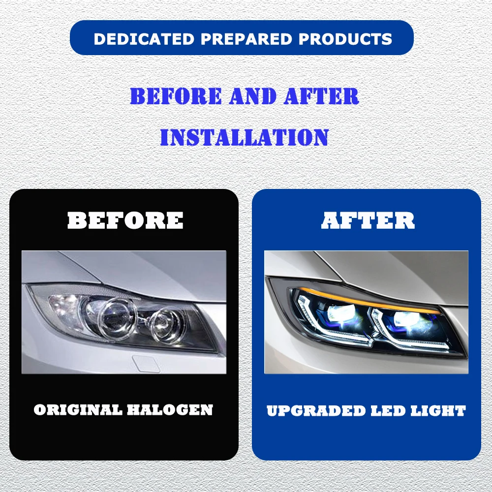 Styling LED HeadLights for BMW 3 series E90 05-12 upgrade led DRL Car head lamp Assembly Signal Auto Accessories Modified Lamp