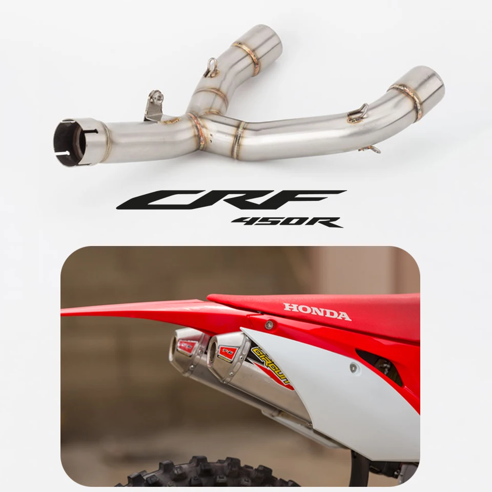 Motorcycle Exhaust Muffler Escape Connect Link pipe Middle Mid Pipe For HONDA CRF450 R / RX 2015-2016 CRF450 exhaust