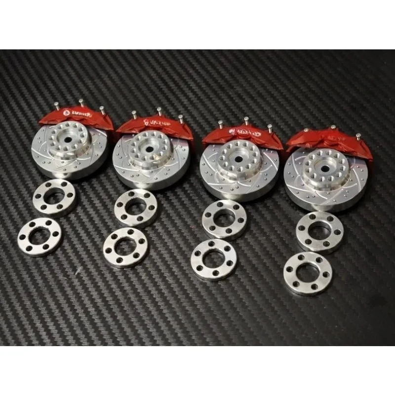 Aluminum Brake Caliper Brake Discs for KM TANK 300 / RAM1500 / RAPTOR F150 RC Crawlers Compatible with 2.2