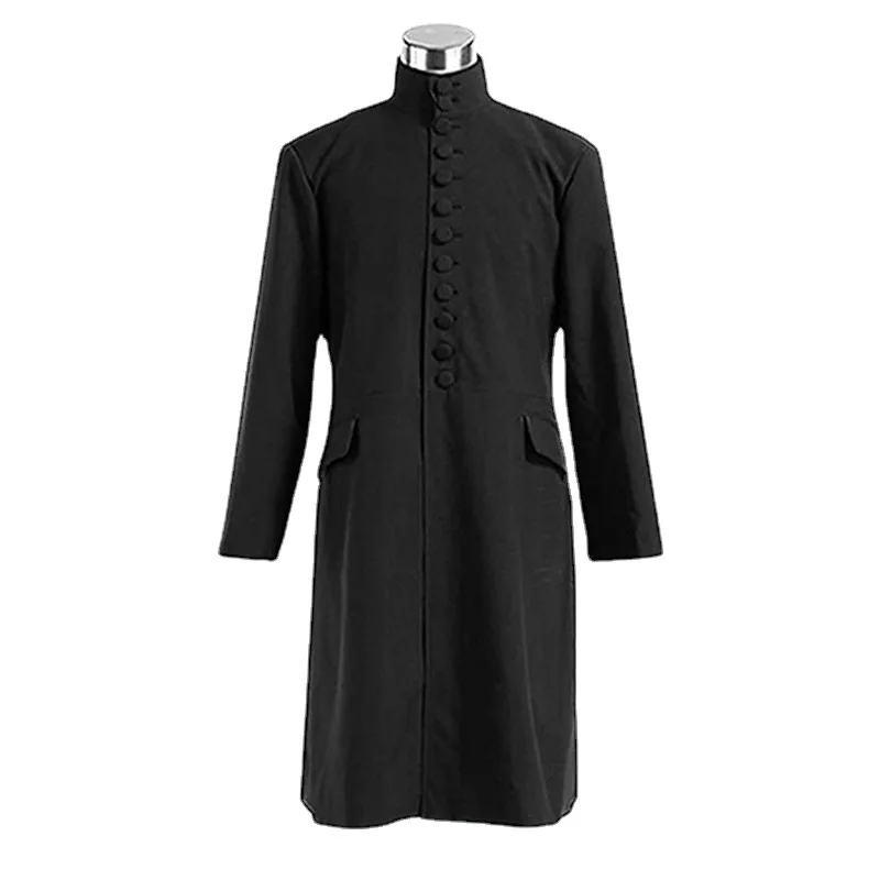 Robe Magic Wand Professor Severus Snape Cosplay Costume Hogwartes School Black Cloak Adults Robe Magic Carnival Party Uniforms