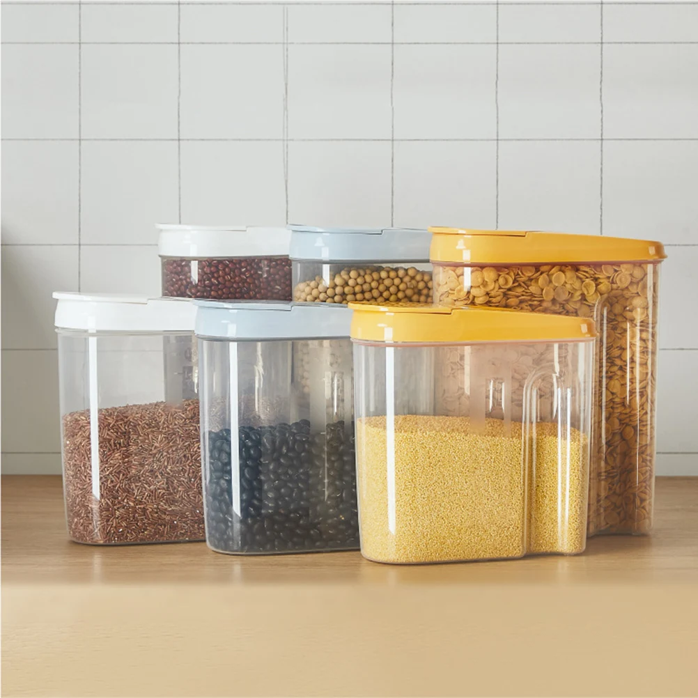 

Sealed Jar Grain Canister Container Canisters PP Jars Bean Storage Food Containers