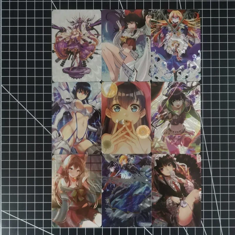 Rosaria Bibel Schwarz Sexy Anime Mädchen Karten Mai Shiranui Irelia Ahri Evelynn Kaisa 9 TEILE/SATZ Spiel Sammlung Karten Spielzeug Weihnachten geschenk