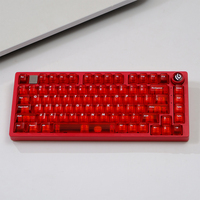 122 keys Red Foggy Aifei Transparent Keycaps Cherry Profile Matte PC Keycap For MX Cherry 61 64 68 87 96 104 Mechanical Keyboard