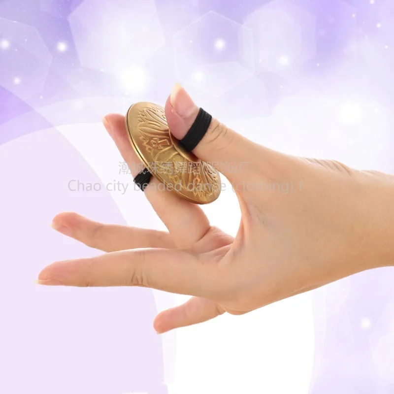 دعامة الرقص الشرقي المخصصة لصنج الإصبع المصري منقوش أداء المسرح سميك وفائق الصوت من النحاس النقي