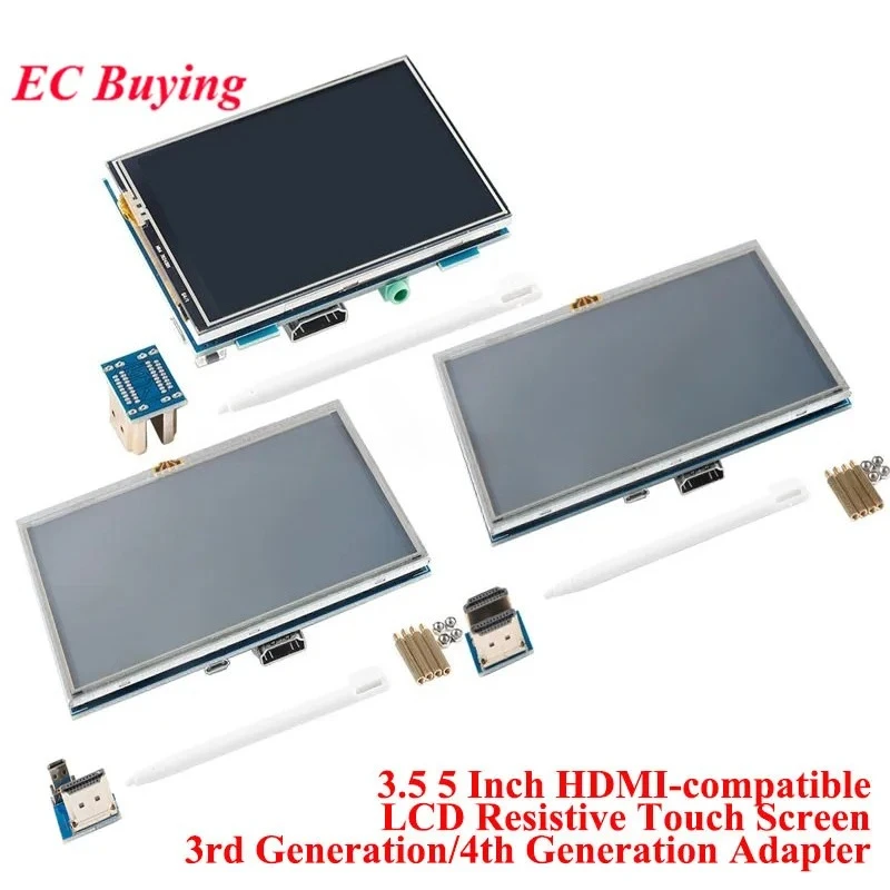 5インチHDMI LCD抵抗膜式タッチスクリーンディスプレイモジュール800x480 3.5インチ/5.0インチTFTモニター Raspberry Pi 3/4/3 A+/B+/2B/3B+/4B対応