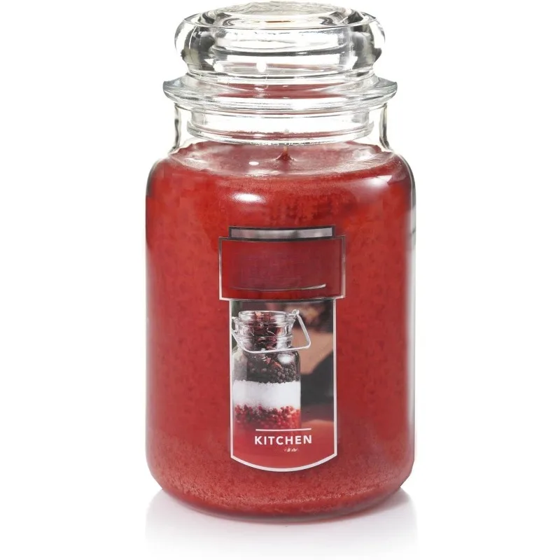 Kitchen Scented, Classic 22oz Large Jar, Single Wick, Over 110 Hours of Burn Time, Ideal for Home and Celebrations