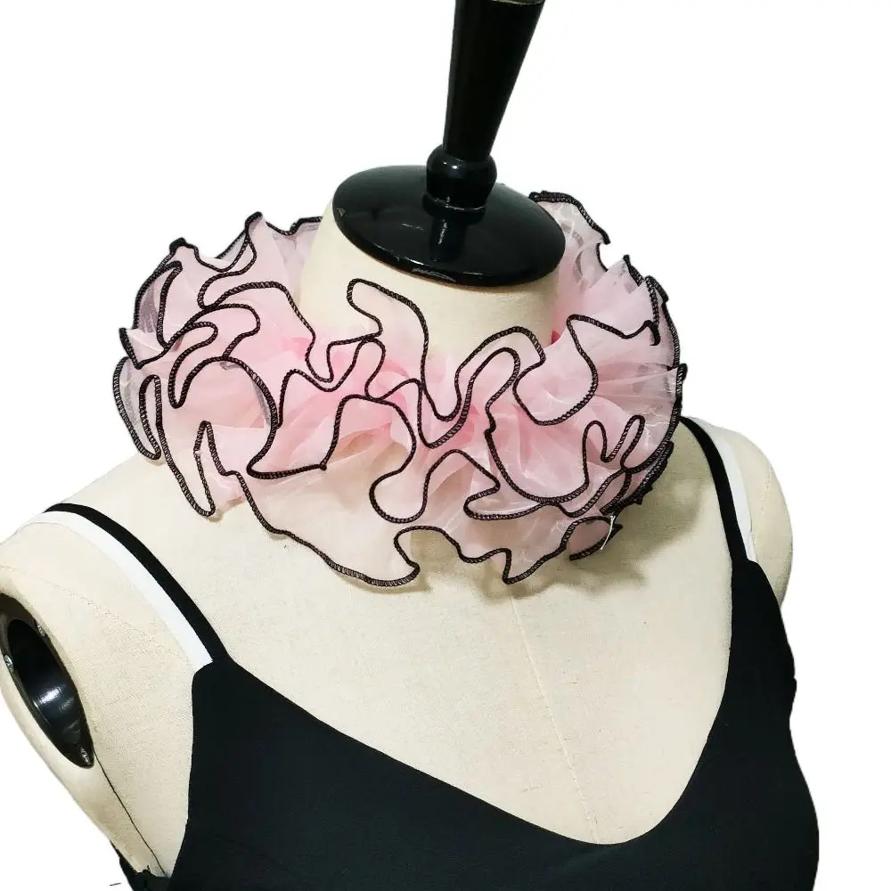 

Ruffled Lace False Collar Layered Design Detachable Detachable Collar Palace Aristocratic Literary Clown Neck Collar