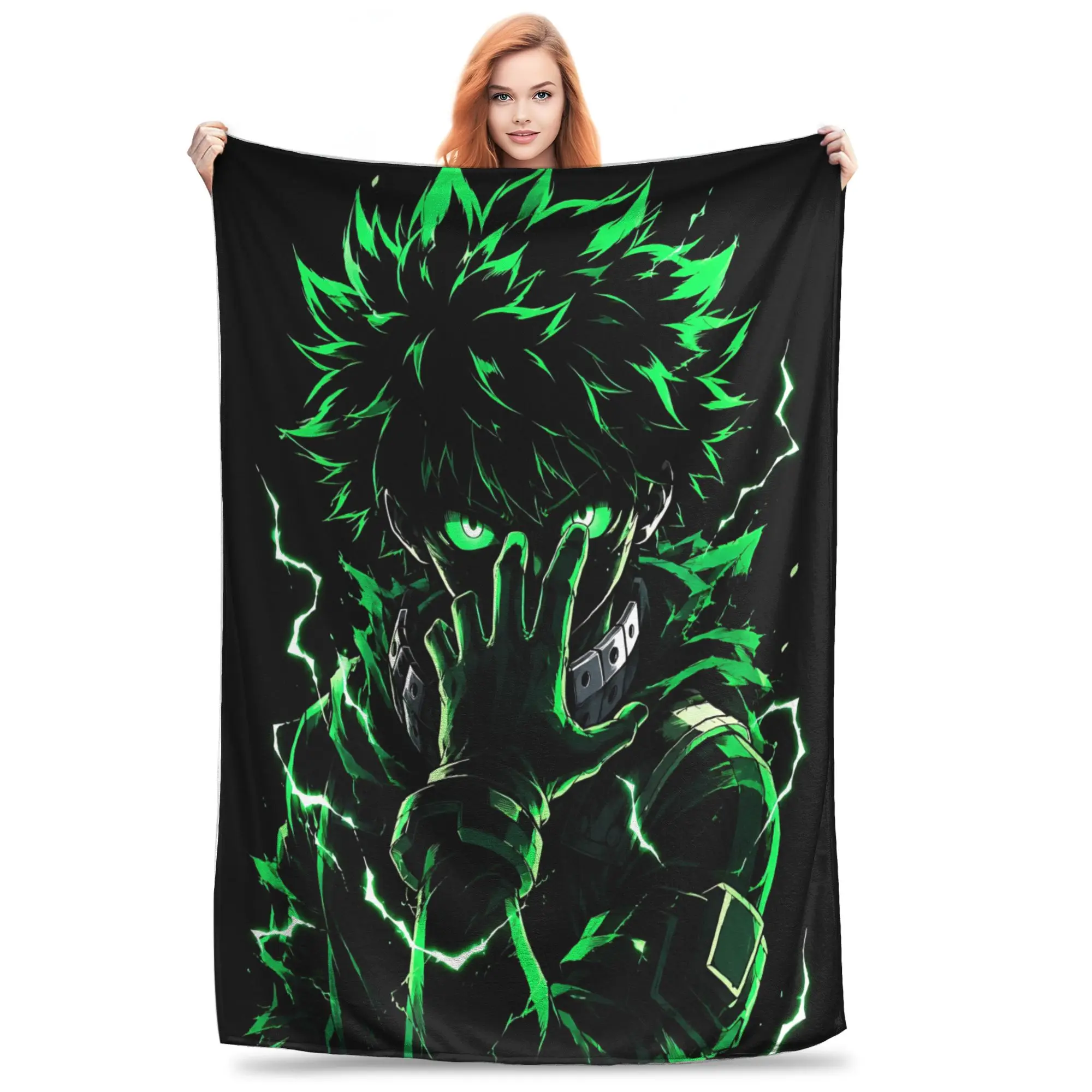1PC Home Izuku Midoriya  Blanket Throw Super Cosy Plush Living Room Sofa