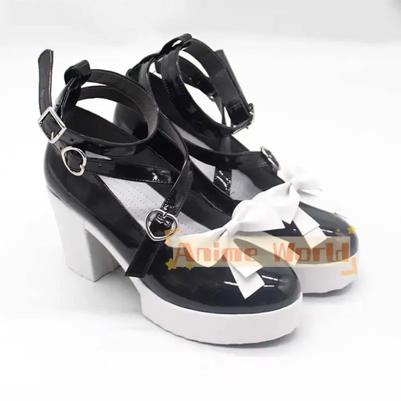 YouTuber virtuale Minato Aqua Quinto costume da cameriera Abito Scarpe cosplay Stivali Puntelli per feste di carnevale di Halloween su misura