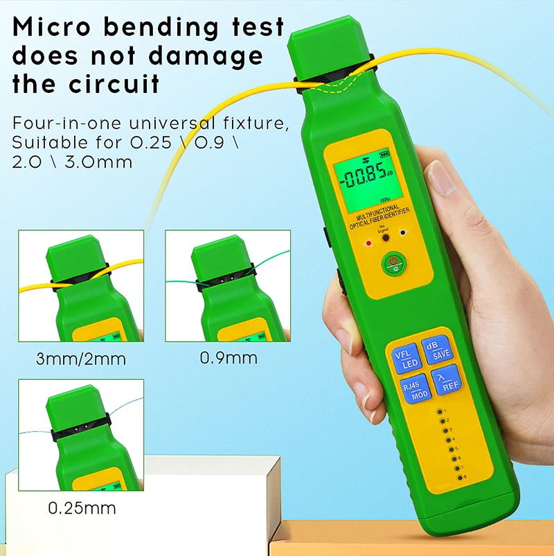 

COMPTYCO AUA-C507 Fiber Optic Identifier Live Fiber Optical Identifier with Built in 10mw Visual Fault Locator 800-1700nm SM MM