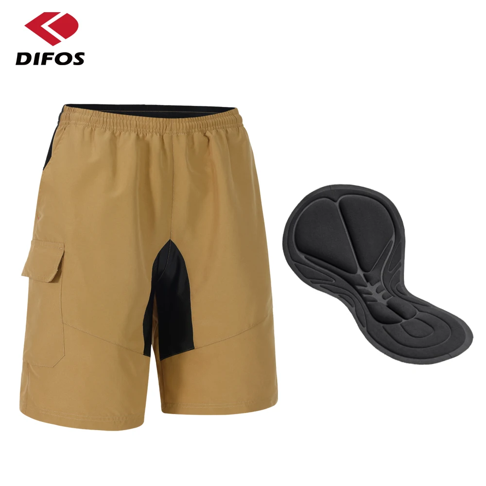 กางเกงขาสั้นปั่นจักรยานลำลองสำหรับผู้ชาย Difos ยืดหยุ่นสูง กางเกงขาสั้นปั่นจักรยาน ระบายอากาศได้ดี เหมาะสำหรับเดินป่า วิ่ง และเล่นกีฬา ปรับขนาดเอวได้