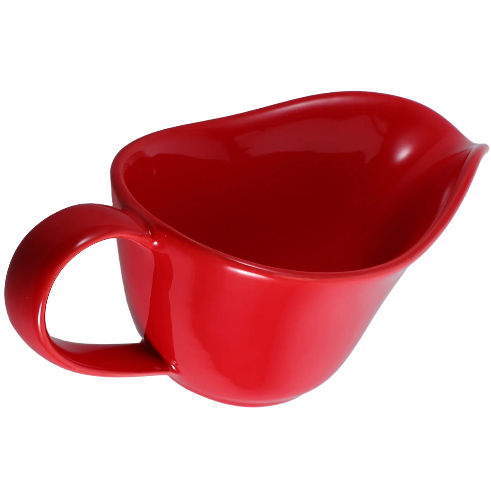 

Spout Mixing Bowl for Steak Sauce and Egg Milk Use Porcelain Handle Soup Bowl Dishwasher Safe Kitchen Gadget Home Tableware