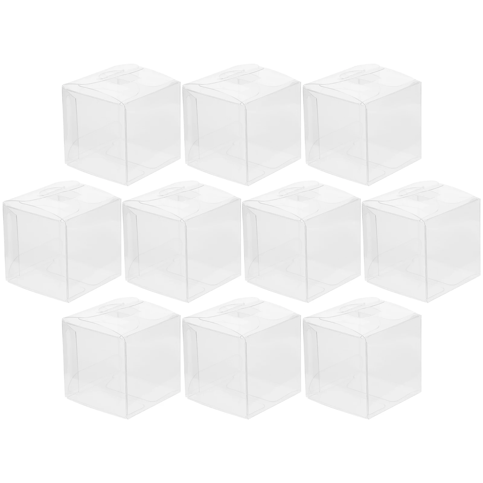 

10 Pcs Small Plastic Packaging Box Wraps Tortilla Clear Boxes for Favors Candy Pvc